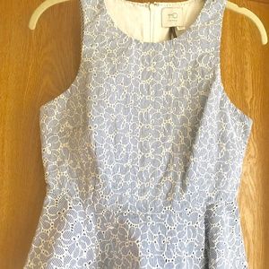 ANTHROPOLOGIE Blue/White Eyelet Top NEW WITH TAGS